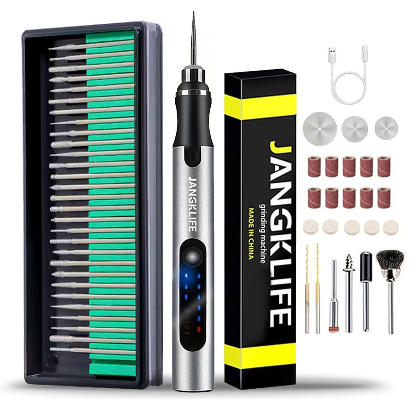 Cordless Rotary Tool Kit Accessories - مجموعة أدوات دوارة لاسلكية USB ،