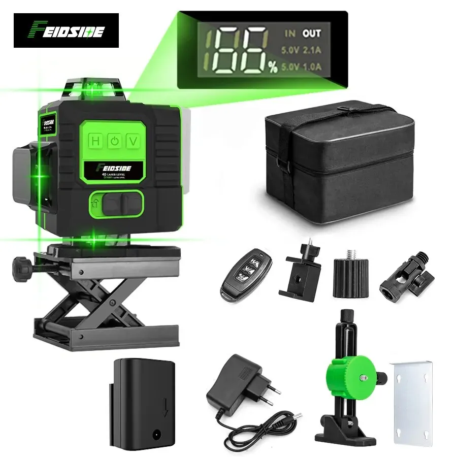 Laser Level 16 Lines 4D Green - خطوط FEIDSIDE خط أخضر بمستوى ليزر