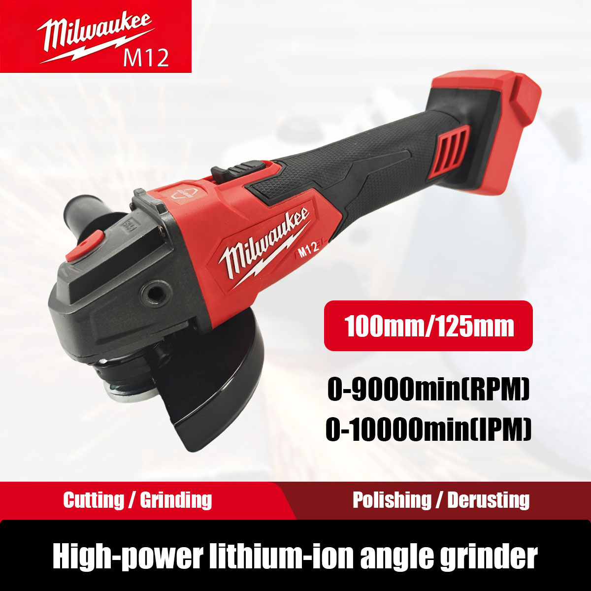 Brushless Angle Grinder Battery Powered - مطحنة زاوية ميلووكي M12 M18 بدون