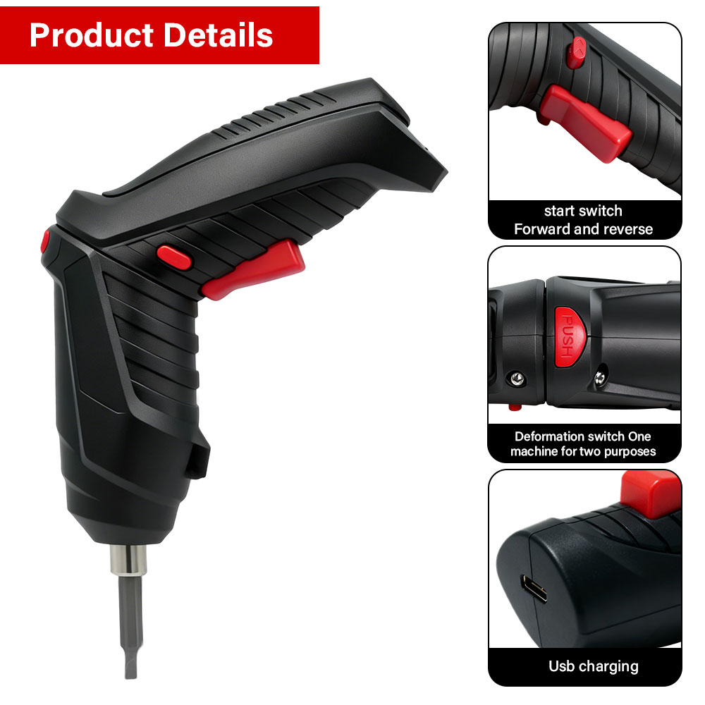 Electric Screwdriver Rechargeable Usb - مفك كهربائي لاسلكي متعدد الوظائف قابل