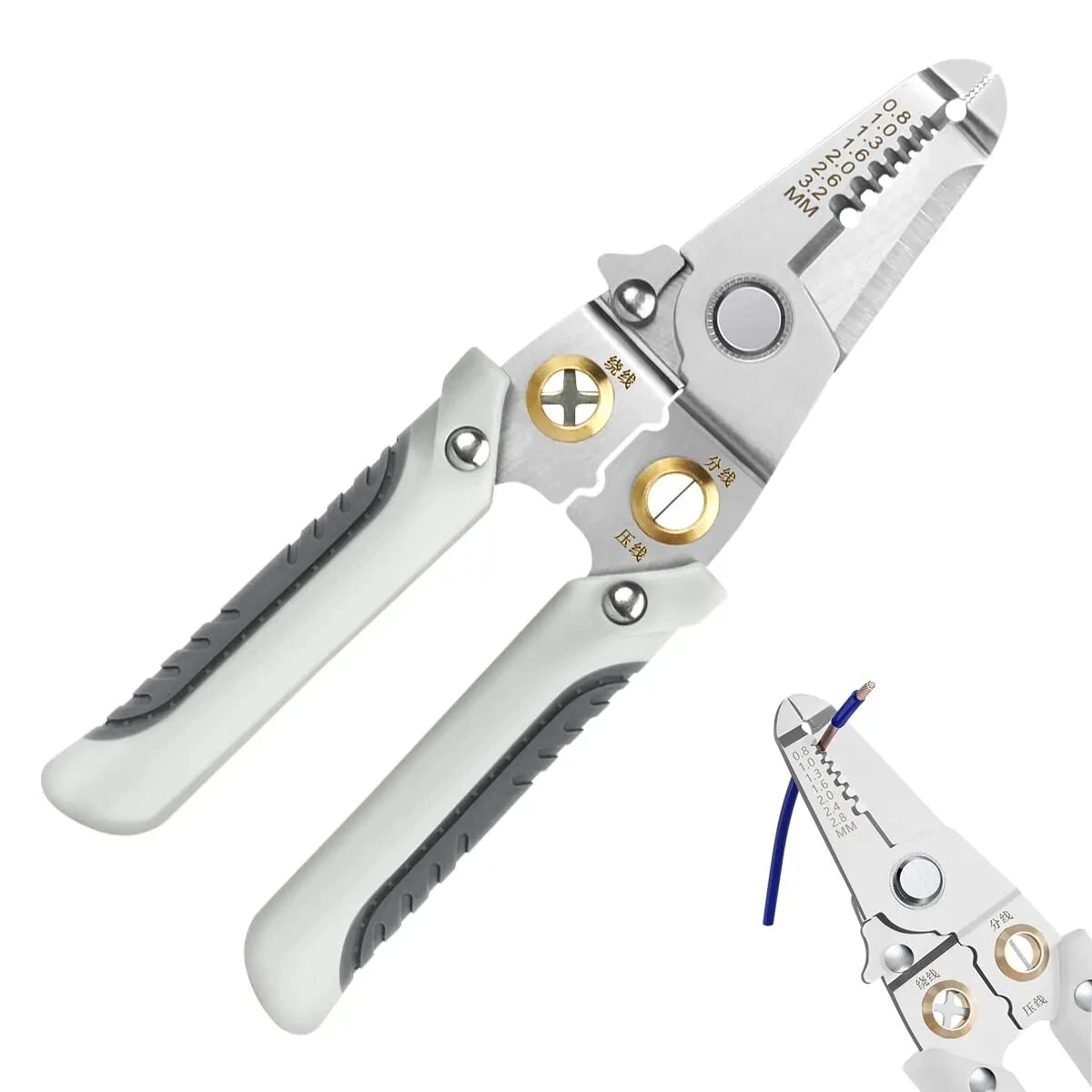 Automatic Wire Stripper Cutter - 6 في 1 سلك متجرد كماشة