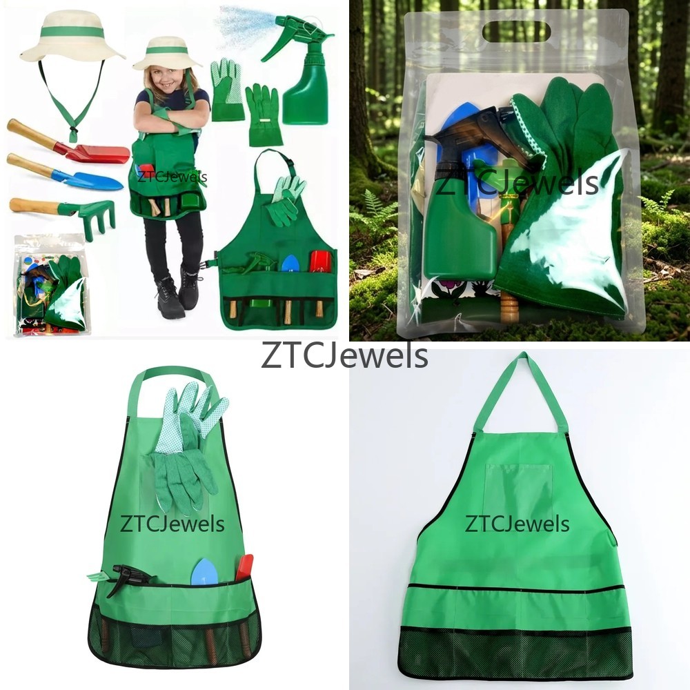 Garden Tools - طقم أدوات وشاحنات صدرية للحديقة للأطفال