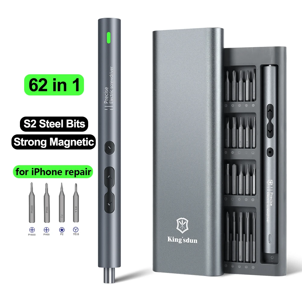 Electric Screwdriver Rechargeable Usb - 62/6 في 1 طقم مفك كهربائي