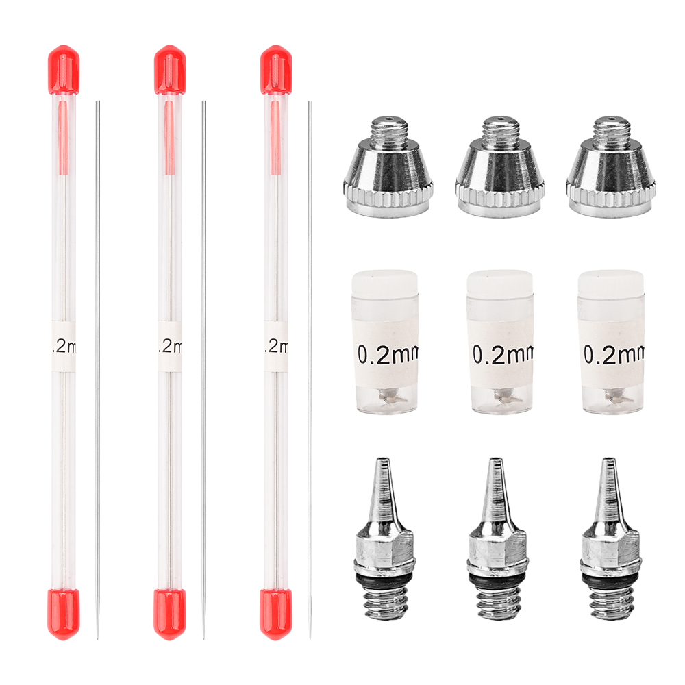Airbrush Kit With Mini Compressor - طقم 1/3 قطعة من فوهات الإيربرش