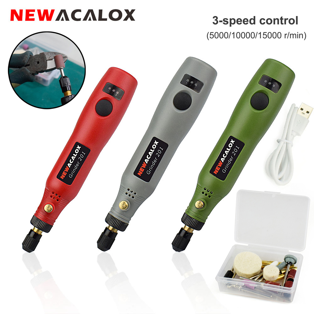 Cordless Rotary Tool Kit Accessories - NEWACALOX مجموعة أدوات دوارة متغيرة السرعة