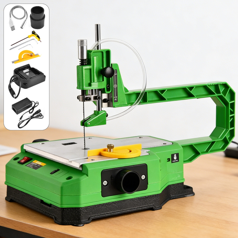 Mini Table Saw For Woodworking - منشار كهربائي منحني للمكتب يعمل بالكهرباء/البطارية،