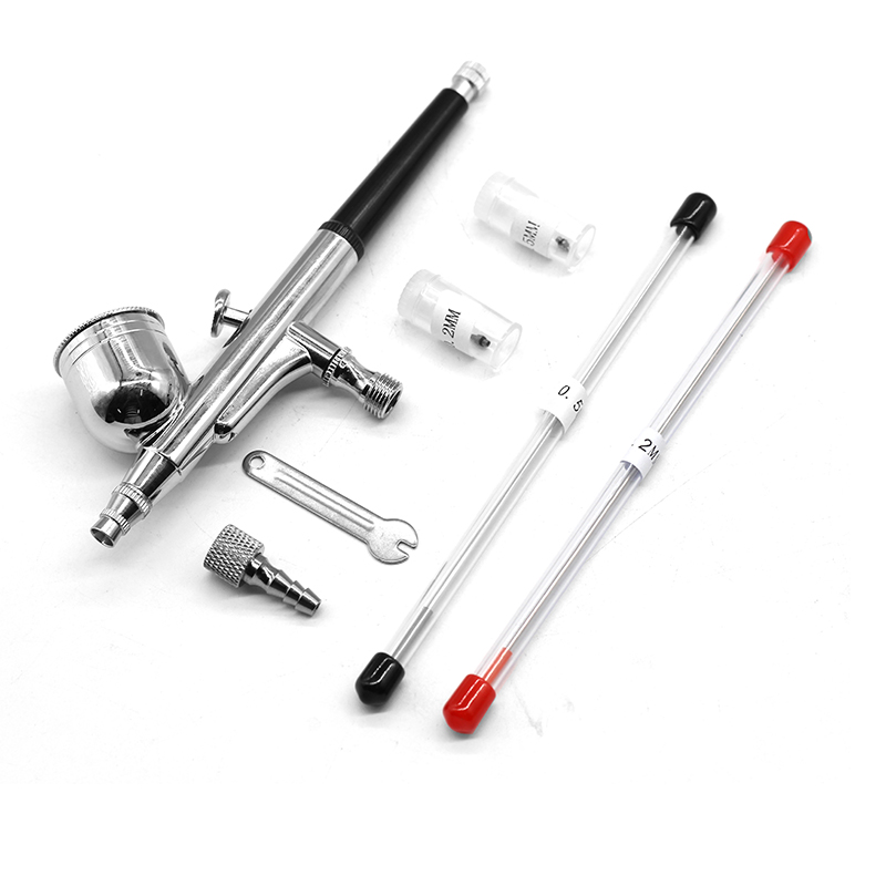 Airbrush Kit With Mini Compressor - الجاذبية المزدوجة العمل البخاخة الصغيرة الطلاء