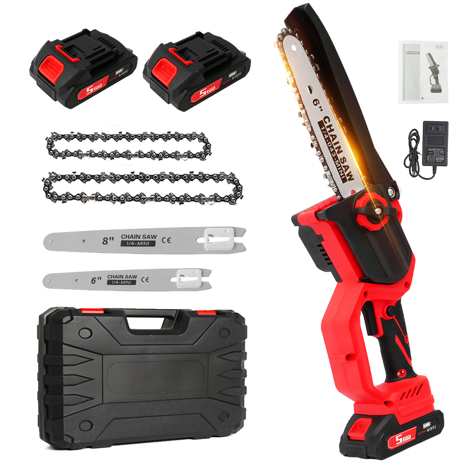 Mini Electric Chainsaw 6 Inch - منشار كهربائي 1380 واط عالي السرعة