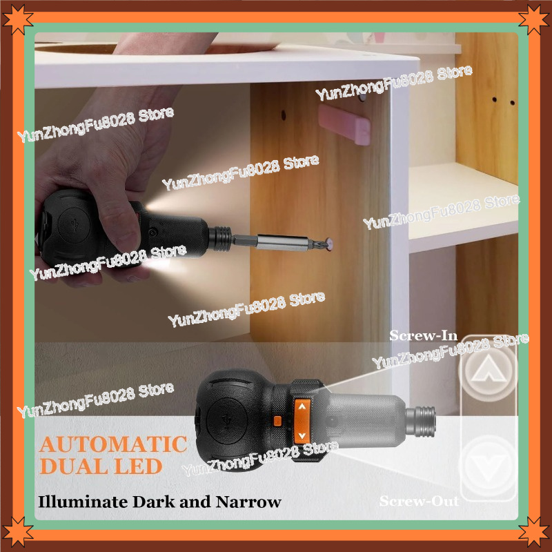 Electric Screwdriver Rechargeable Usb - مفك براغي كهربائي 4 فولت، 400
