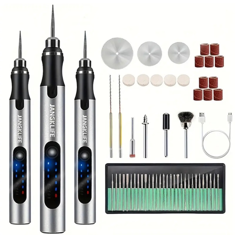 Cordless Rotary Tool Kit Accessories - قلم نقش كهربائي USB مجموعة أدوات