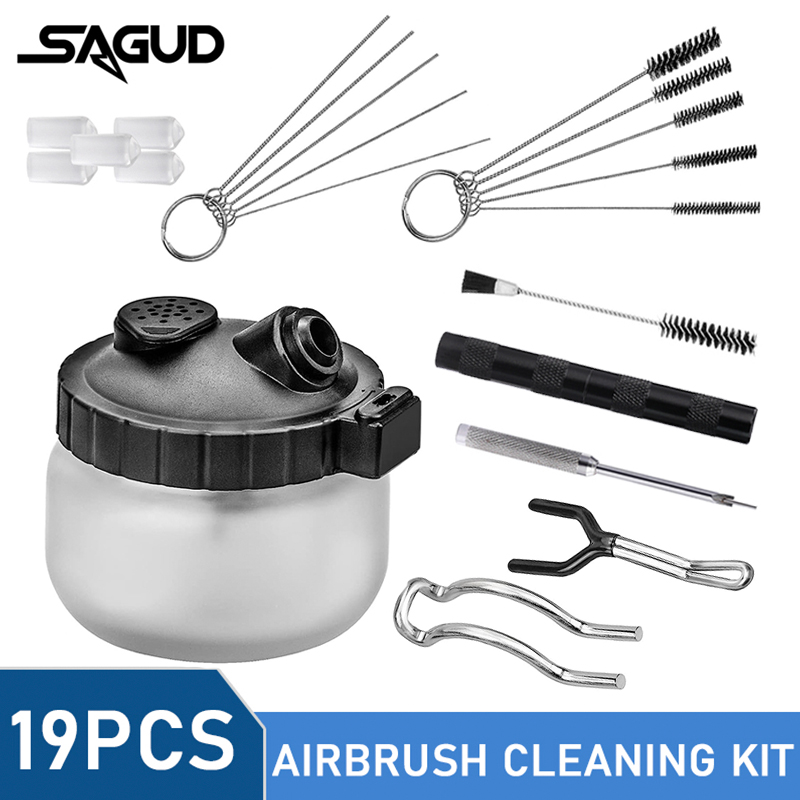 Airbrush Kit With Mini Compressor - طقم تنظيف فرشاة الرش الهوائية من