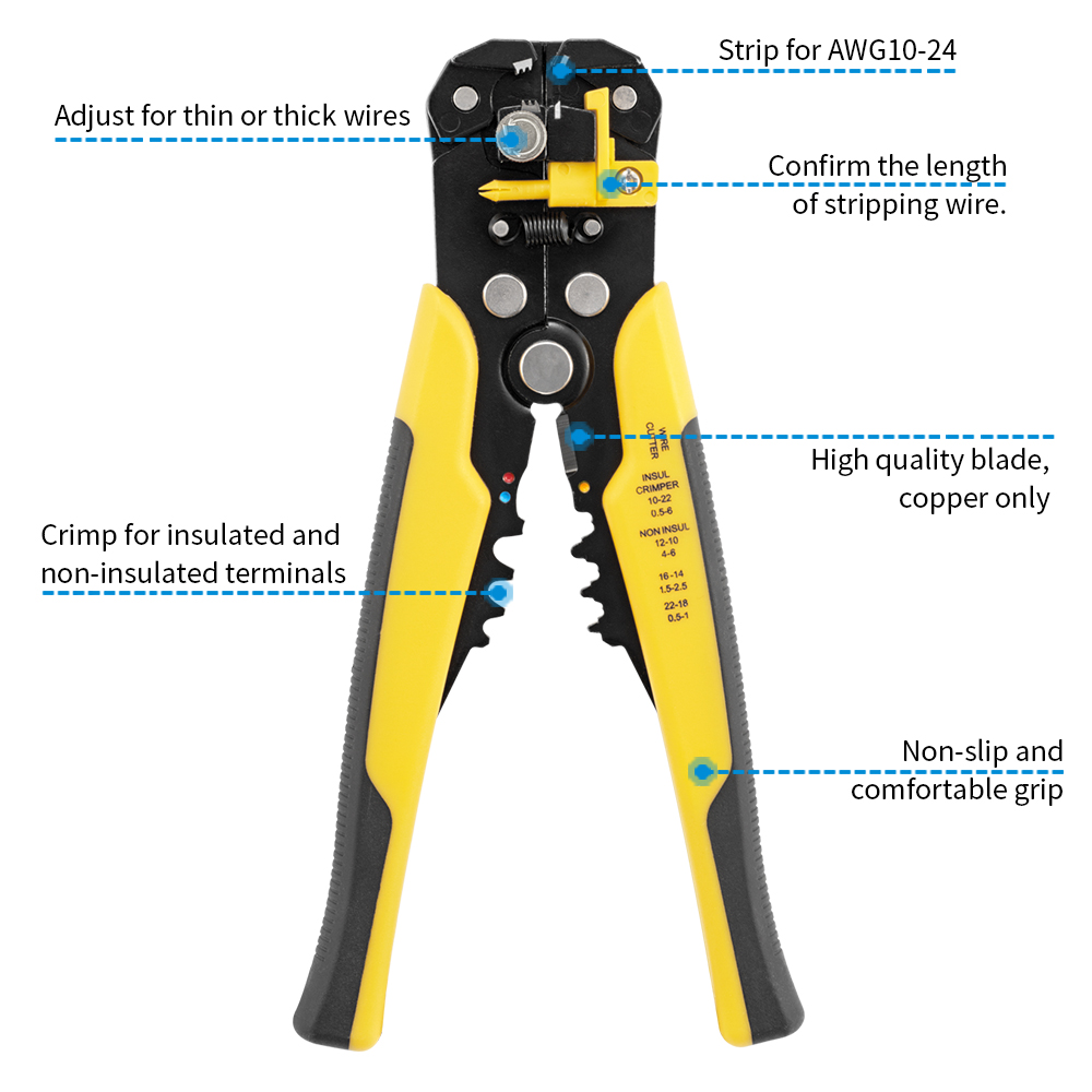 أدوات تعرية الأسلاك متعددة الا - مراجعة Automatic Wire Stripper Cutter وسعره