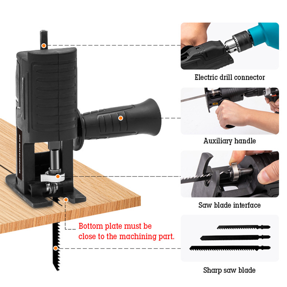 محول منشار ترددي محمول متعدد ا - مراجعة Reciprocating Saw Attachment Drill وسعره