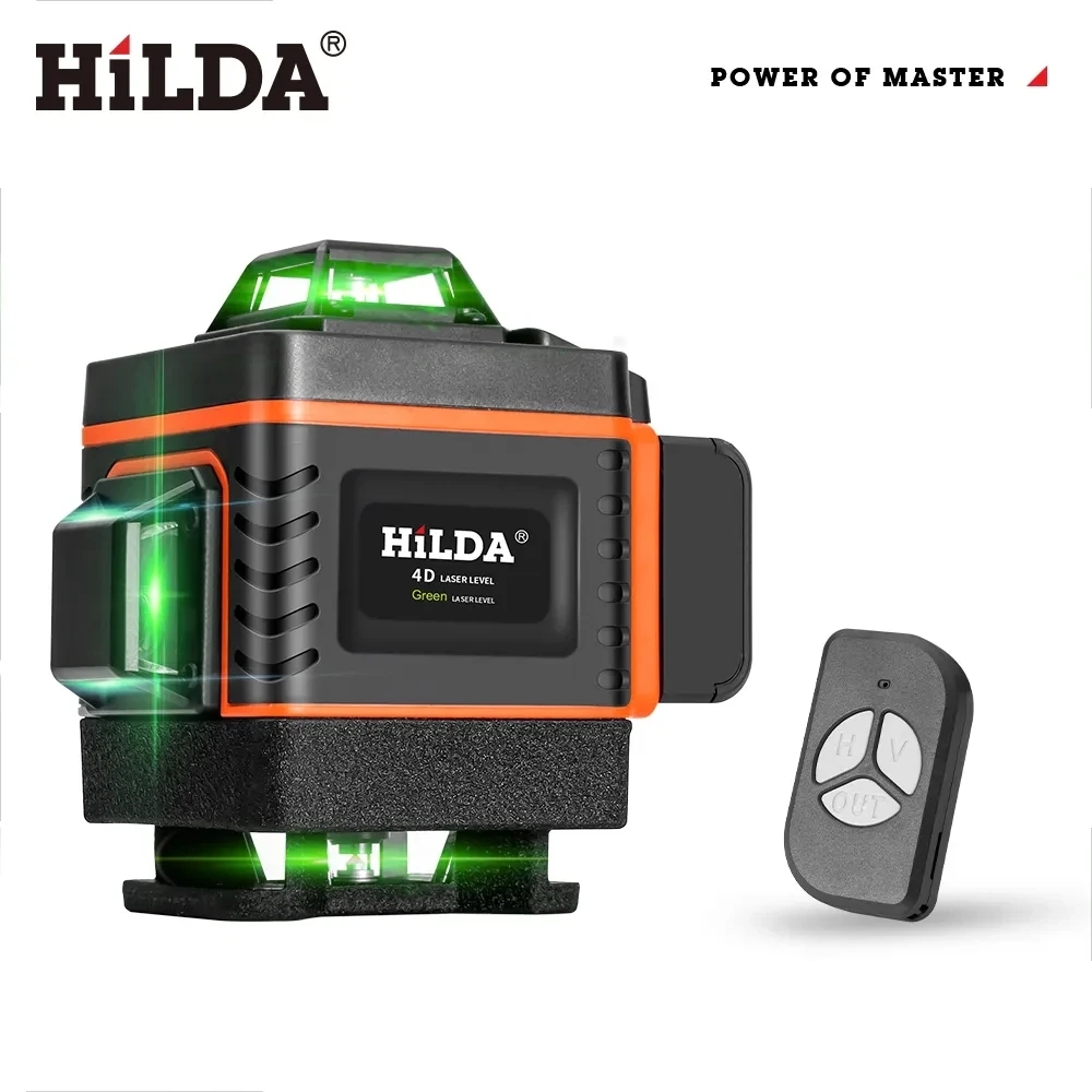 HILDA 16/12 خطوط 4D مستوى اللي - مراجعة Laser Level 16 Lines 4D Green وسعره