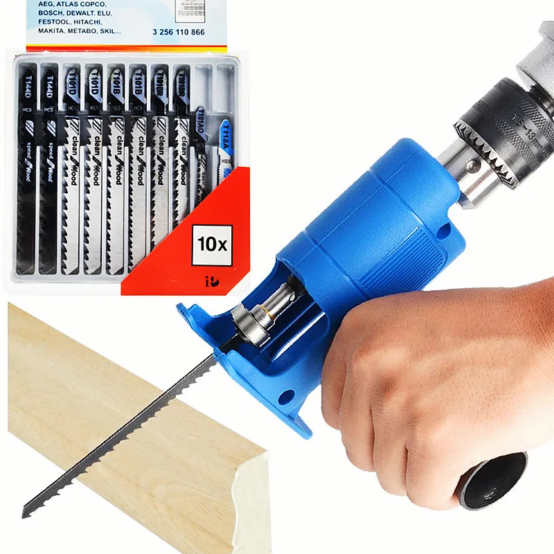 محول منشار ترددي محمول ، مثقاب - مراجعة Reciprocating Saw Attachment Drill وسعره