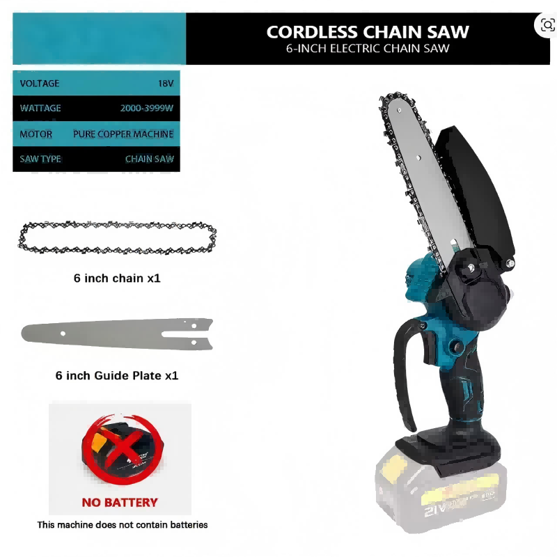 1700 دورة في الدقيقة 6 بوصة من - مراجعة Mini Electric Chainsaw 6 Inch وسعره
