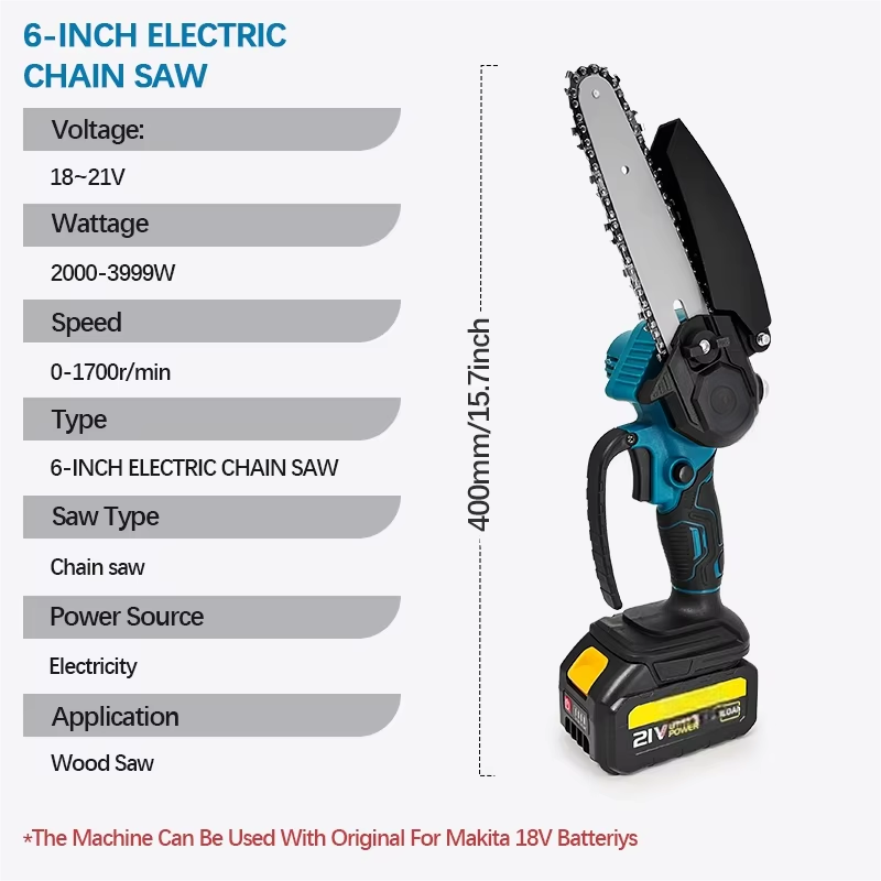 1700 دورة في الدقيقة 6 بوصة من - مراجعة Mini Electric Chainsaw 6 Inch وسعره