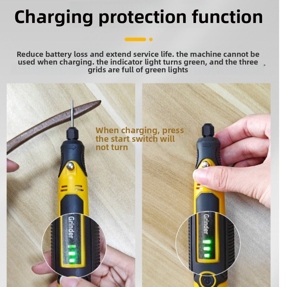 مطحنة صغيرة لاسلكية 3 سرعات قا - مراجعة Cordless Rotary Tool Kit Accessories وسعره