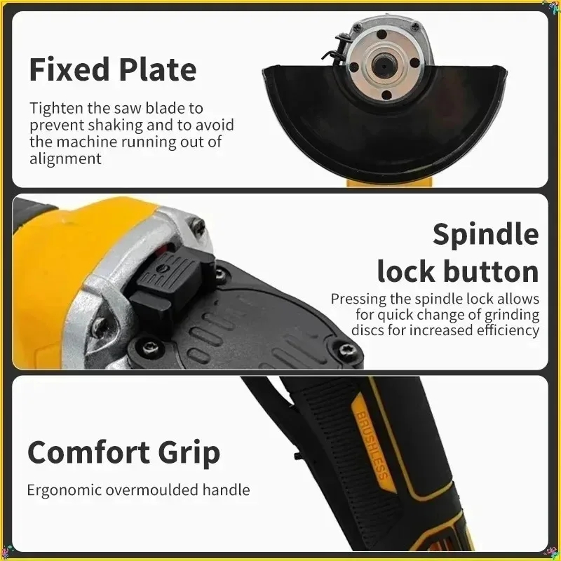 جهاز تجليخ زاوي لاسلكي بدون فر - مراجعة Brushless Angle Grinder Battery Powered وسعره