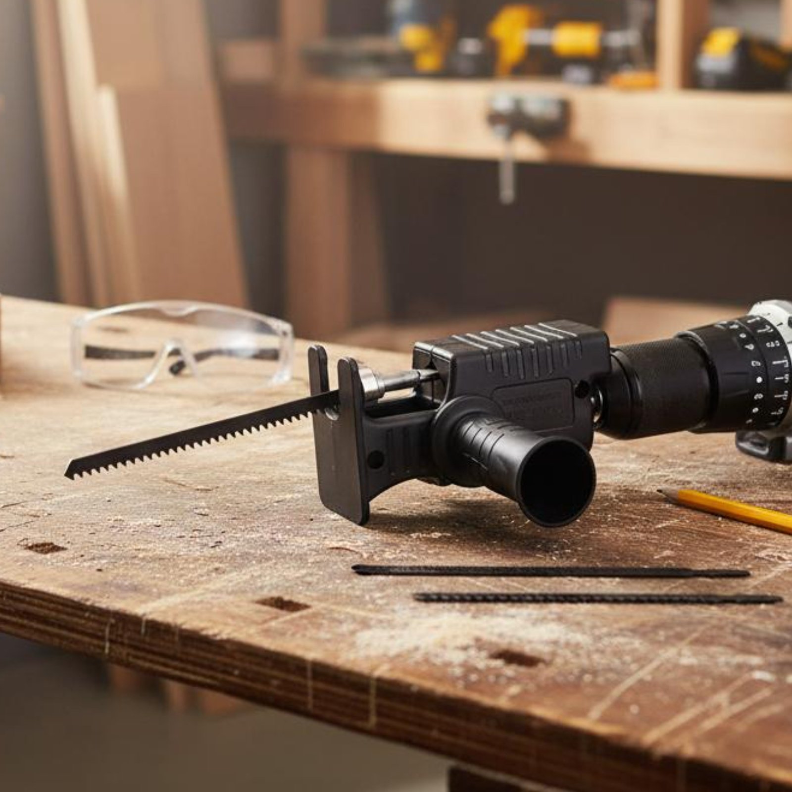 محول من المثقاب إلى المنشار ال - مراجعة Reciprocating Saw Attachment Drill وسعره