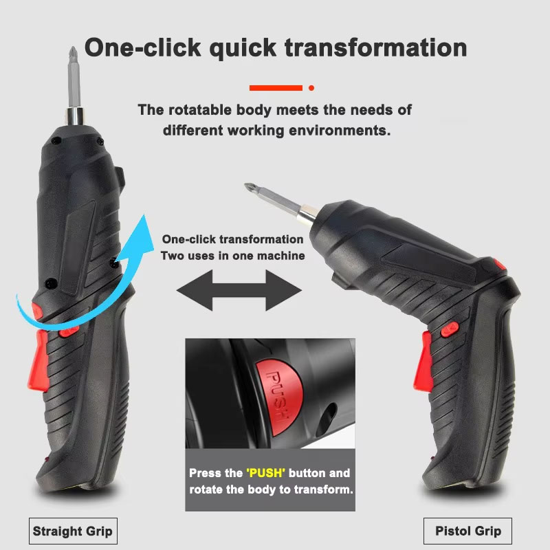 مجموعة مفك براغي كهربائي 3.6 ف - مراجعة Electric Screwdriver Rechargeable Usb وسعره