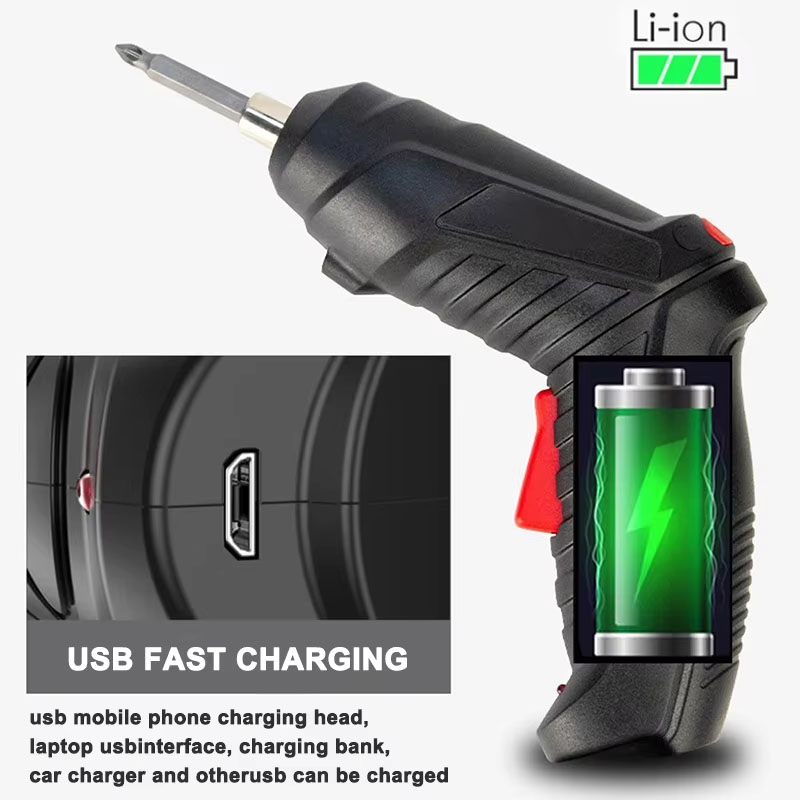 مجموعة مفك براغي كهربائي 3.6 ف - مراجعة Electric Screwdriver Rechargeable Usb وسعره
