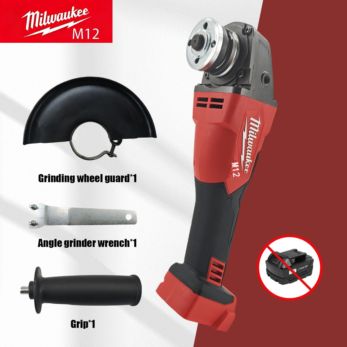 مطحنة زاوية ميلووكي M12 M18 بد - مراجعة Brushless Angle Grinder Battery Powered وسعره