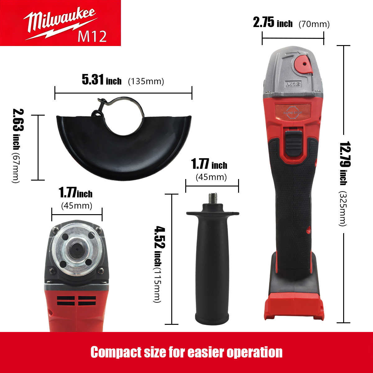 مطحنة زاوية ميلووكي M12 M18 بد - مراجعة Brushless Angle Grinder Battery Powered وسعره