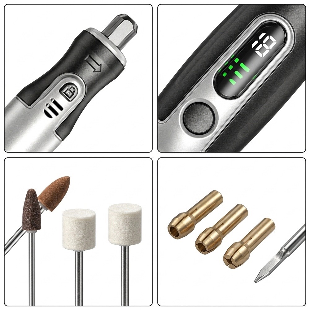 مجموعة أدوات كهربائية لاسلكية  - مراجعة Cordless Rotary Tool Kit Accessories وسعره