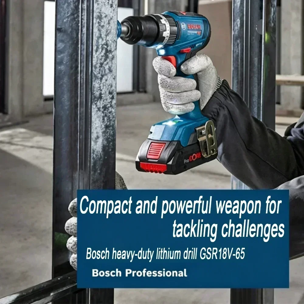 مثقاب بوش GSR 18V-65 اللاسلكي  - مراجعة Brushless Cordless Electric Drill 18V وسعره