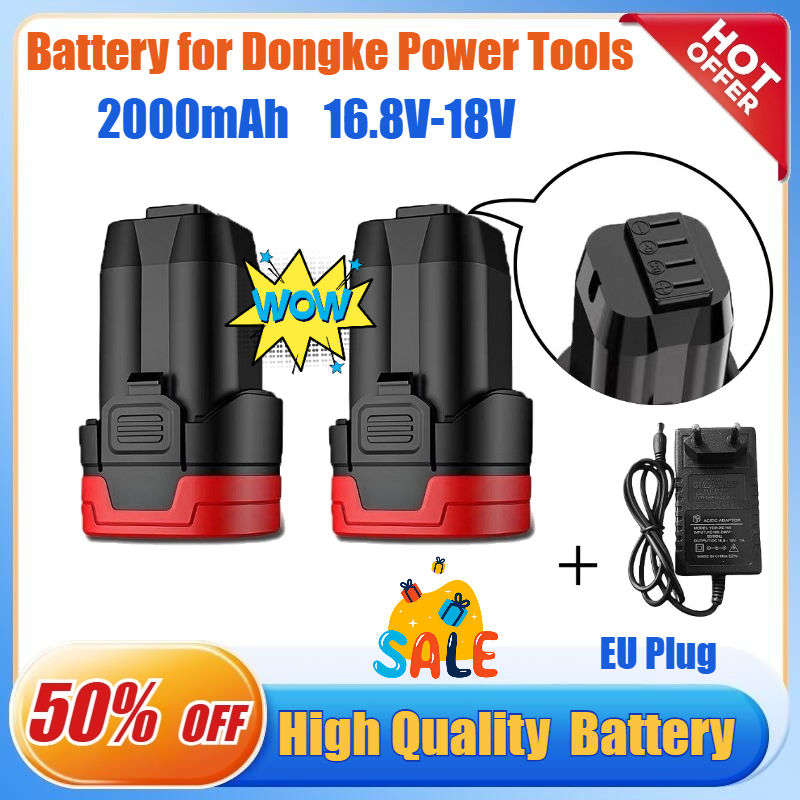 بطارية 16.8 فولت/18 فولت 2.0 أ - مراجعة Brushless Cordless Electric Drill 18V وسعره
