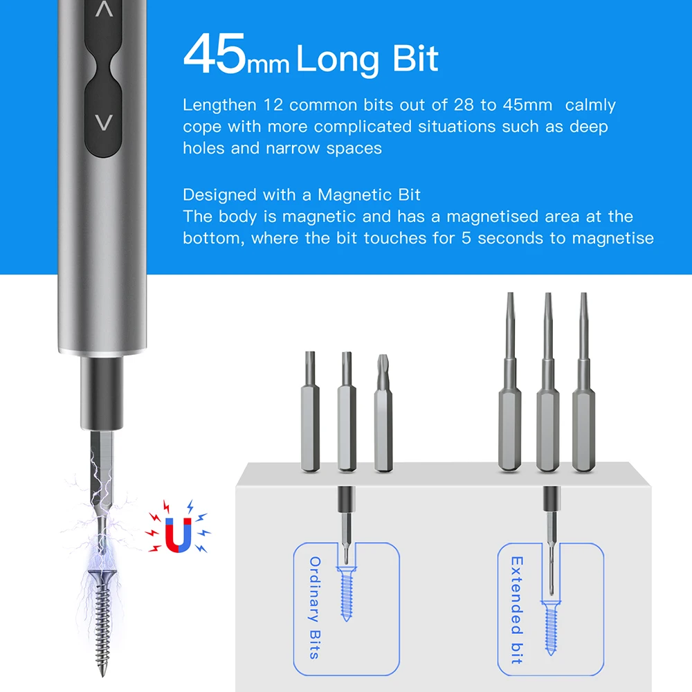 62/6 في 1 طقم مفك كهربائي دقيق - مراجعة Electric Screwdriver Rechargeable Usb وسعره