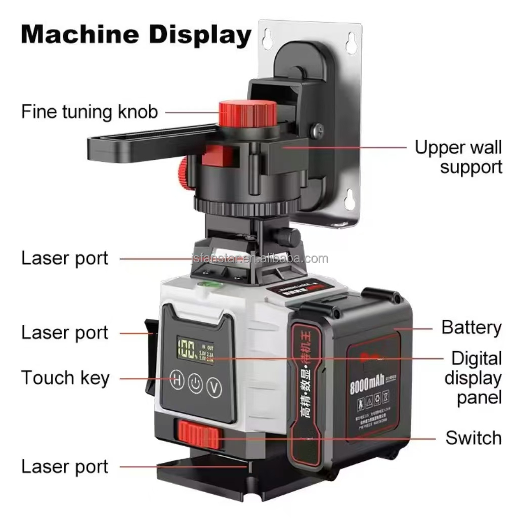 جهاز تسوية ليزر أخضر رقمي جديد - مراجعة Laser Level 16 Lines 4D Green وسعره