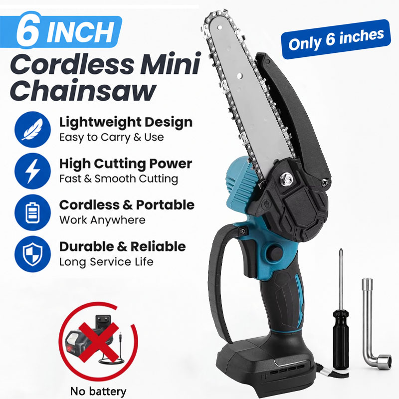 منشار كهربائي محمول لاسلكي بقو - مراجعة Mini Electric Chainsaw 6 Inch وسعره