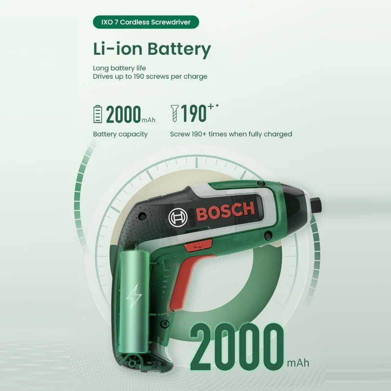 مفك براغي لاسلكي بوش IXO 7 بقو - مراجعة Electric Screwdriver Rechargeable Usb وسعره