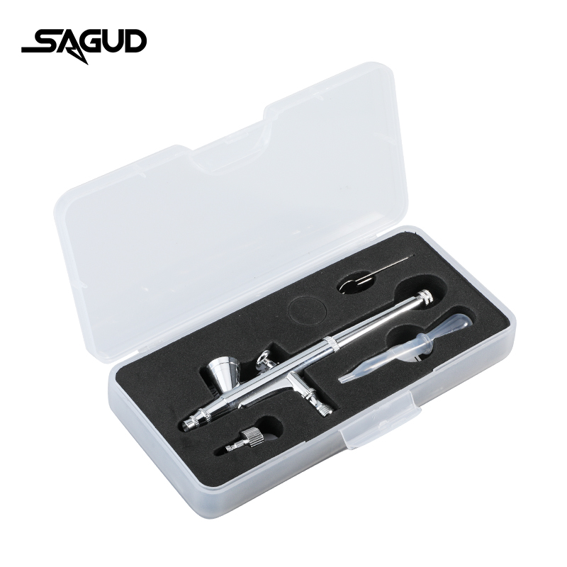SAGUD البخاخة نموذج SD-135 0.2 - مراجعة Airbrush Kit With Mini Compressor وسعره