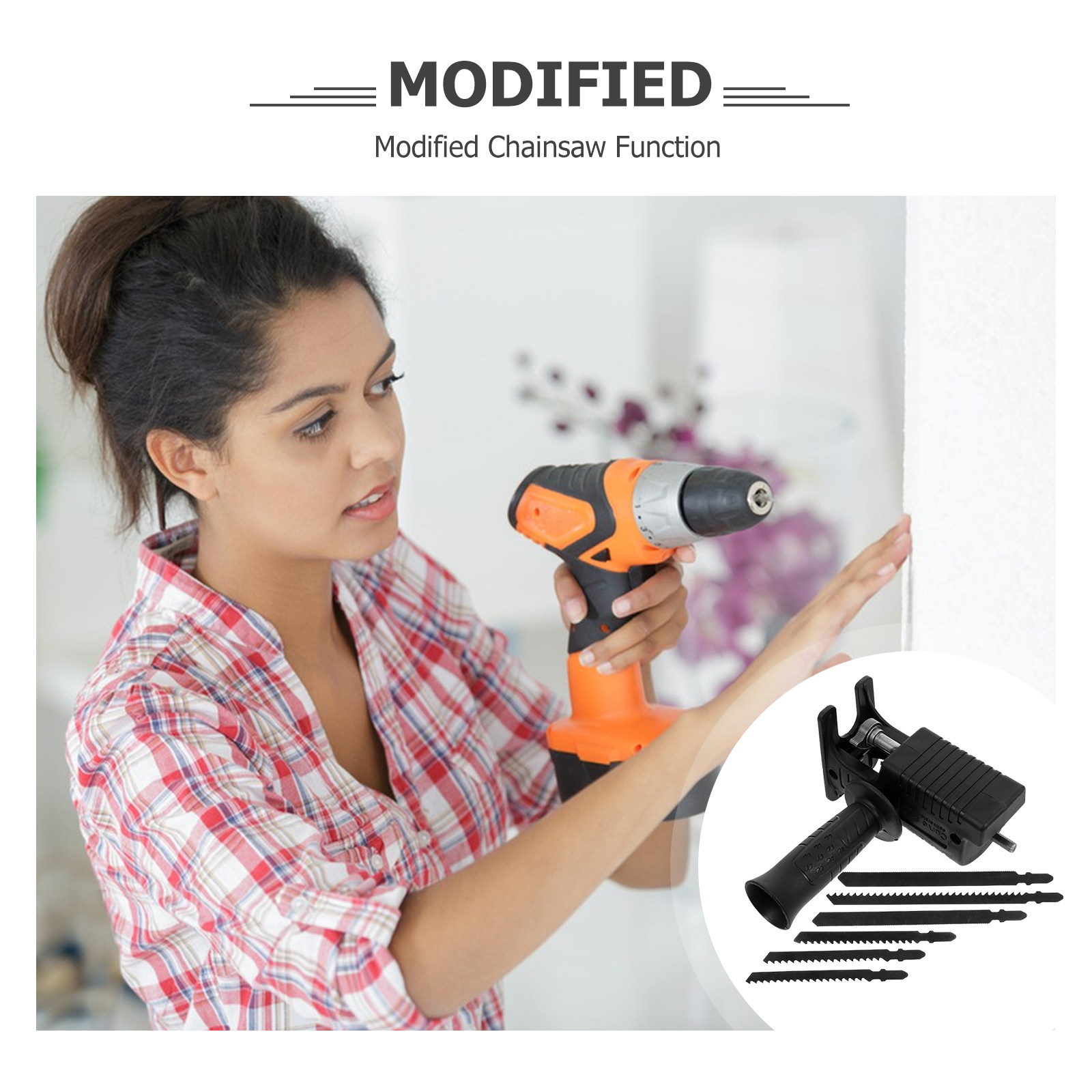 طقم أدوات نجارة محمول أسود مكو - مراجعة Reciprocating Saw Attachment Drill وسعره