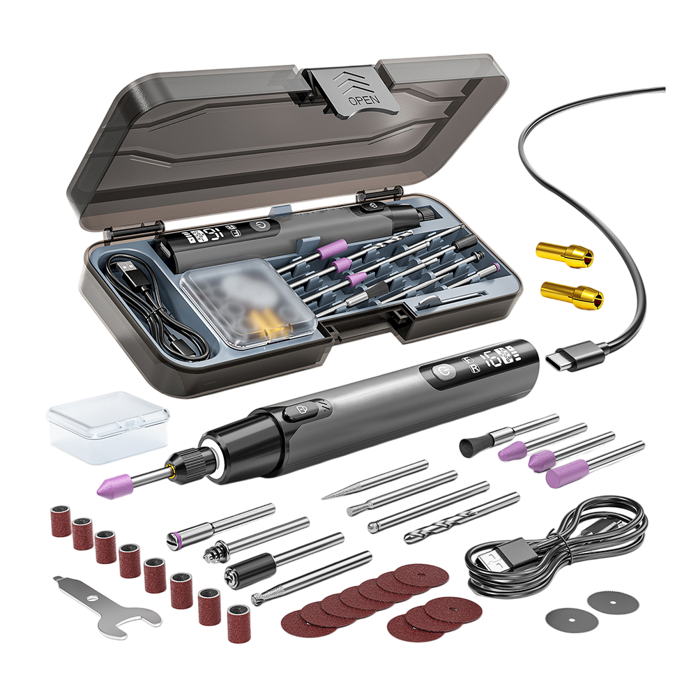 مجموعة أدوات دوارة لاسلكية مع  - مراجعة Cordless Rotary Tool Kit Accessories وسعره