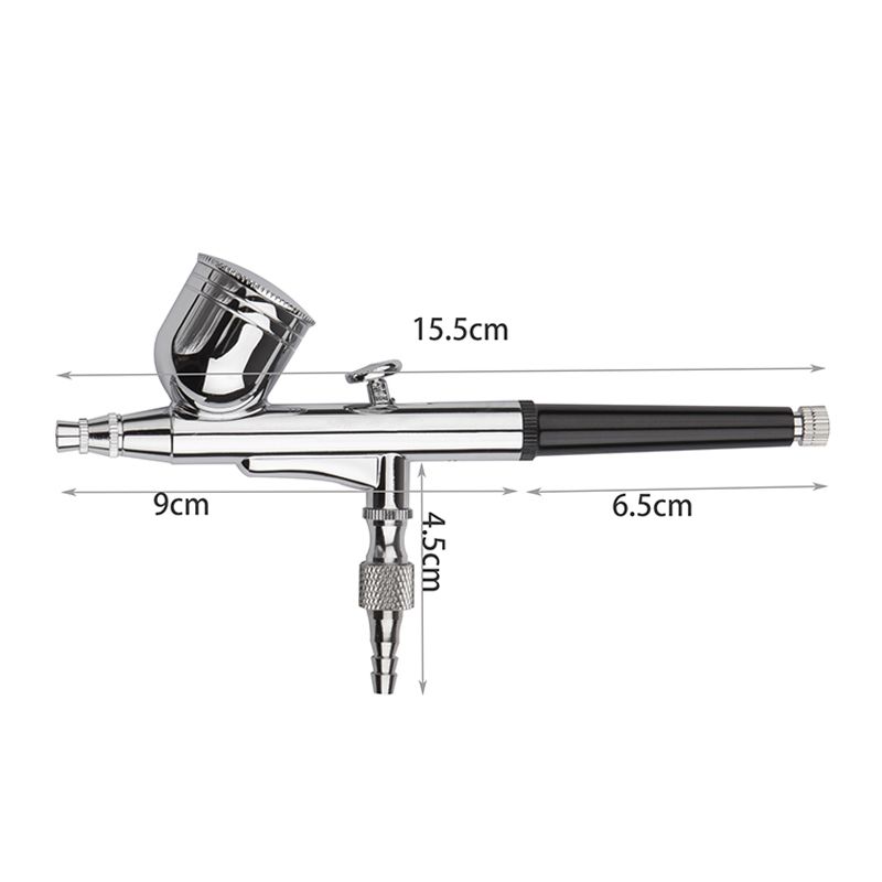 الجاذبية المزدوجة العمل البخاخ - مراجعة Airbrush Kit With Mini Compressor وسعره
