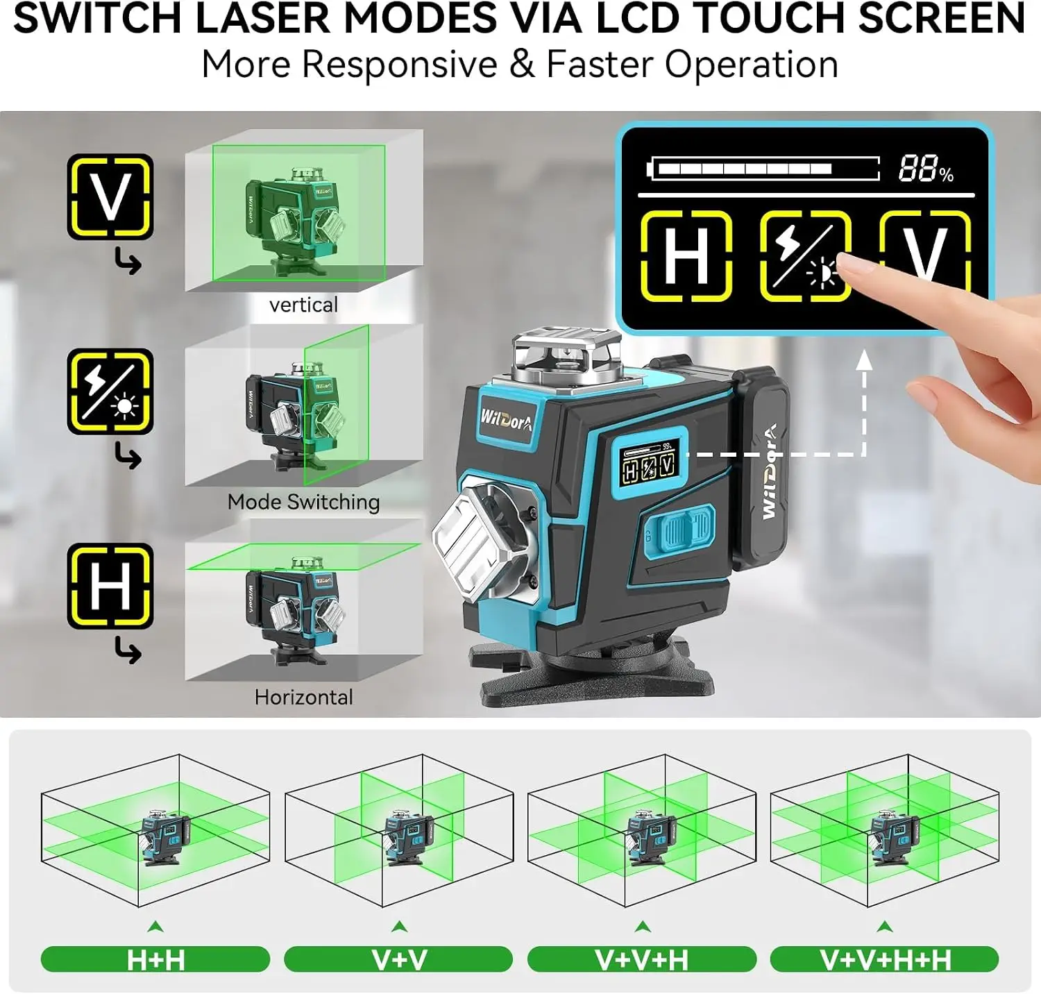 جهاز قياس مستوى بالليزر مع حام - مراجعة Laser Level 16 Lines 4D Green وسعره