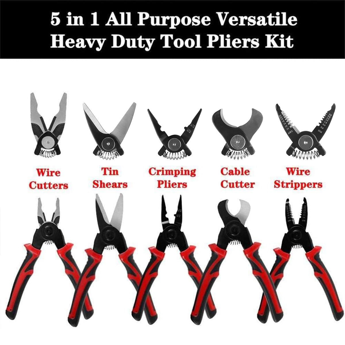 5 in1 العقص ذو طيات قواطع الأس - مراجعة Automatic Wire Stripper Cutter وسعره