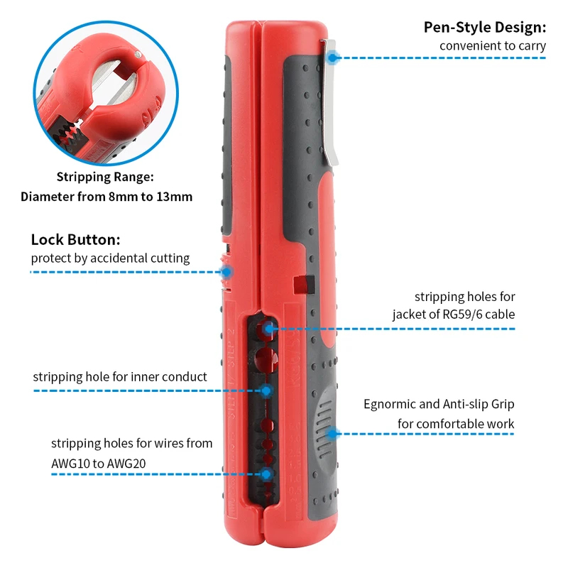 أداة متعددة الوظائف لتقشير وقط - مراجعة Automatic Wire Stripper Cutter وسعره
