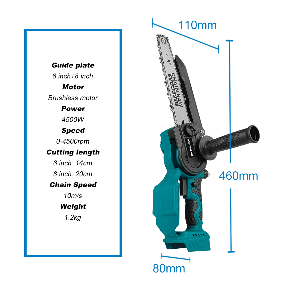 Kamolee 6 بوصة 8 بوصة منشار كه - مراجعة Mini Electric Chainsaw 6 Inch وسعره