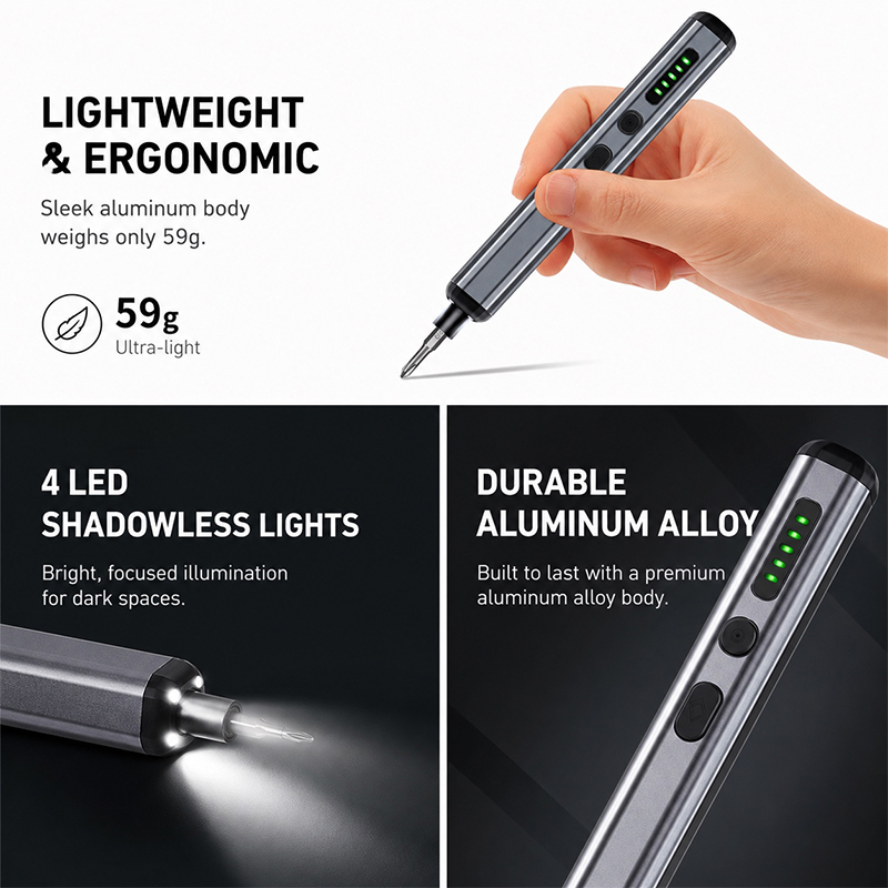مجموعة مفكات كهربائية دقيقة 68 - مراجعة Electric Screwdriver Rechargeable Usb وسعره