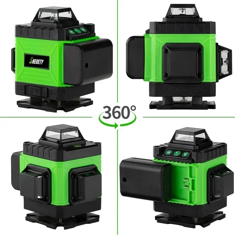 4D 16 خط احترافي 360 ° التسوية - مراجعة Laser Level 16 Lines 4D Green وسعره