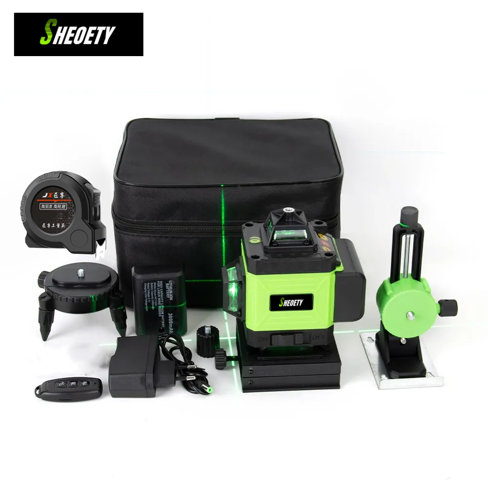 4D 16 خط احترافي 360 ° التسوية - مراجعة Laser Level 16 Lines 4D Green وسعره