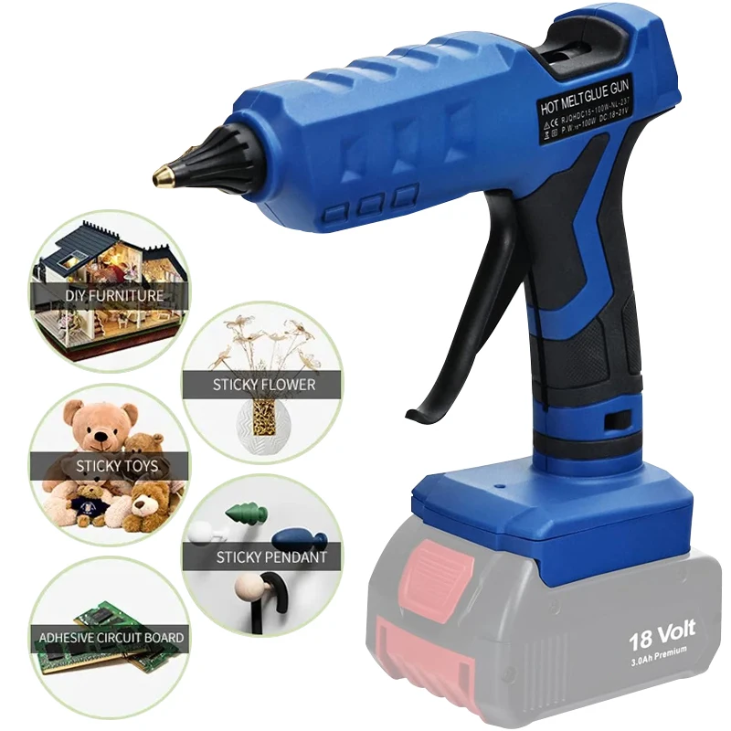 مسدس غراء حراري لاسلكي لبطارية - مراجعة Hot Melt Glue Gun Cordless وسعره
