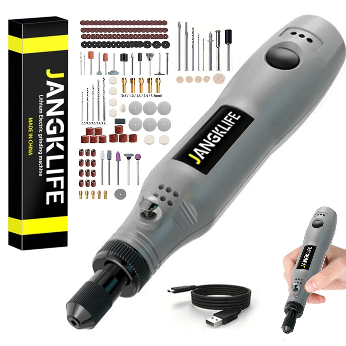 مجموعة أدوات دوارة لاسلكية USB - مراجعة Cordless Rotary Tool Kit Accessories وسعره