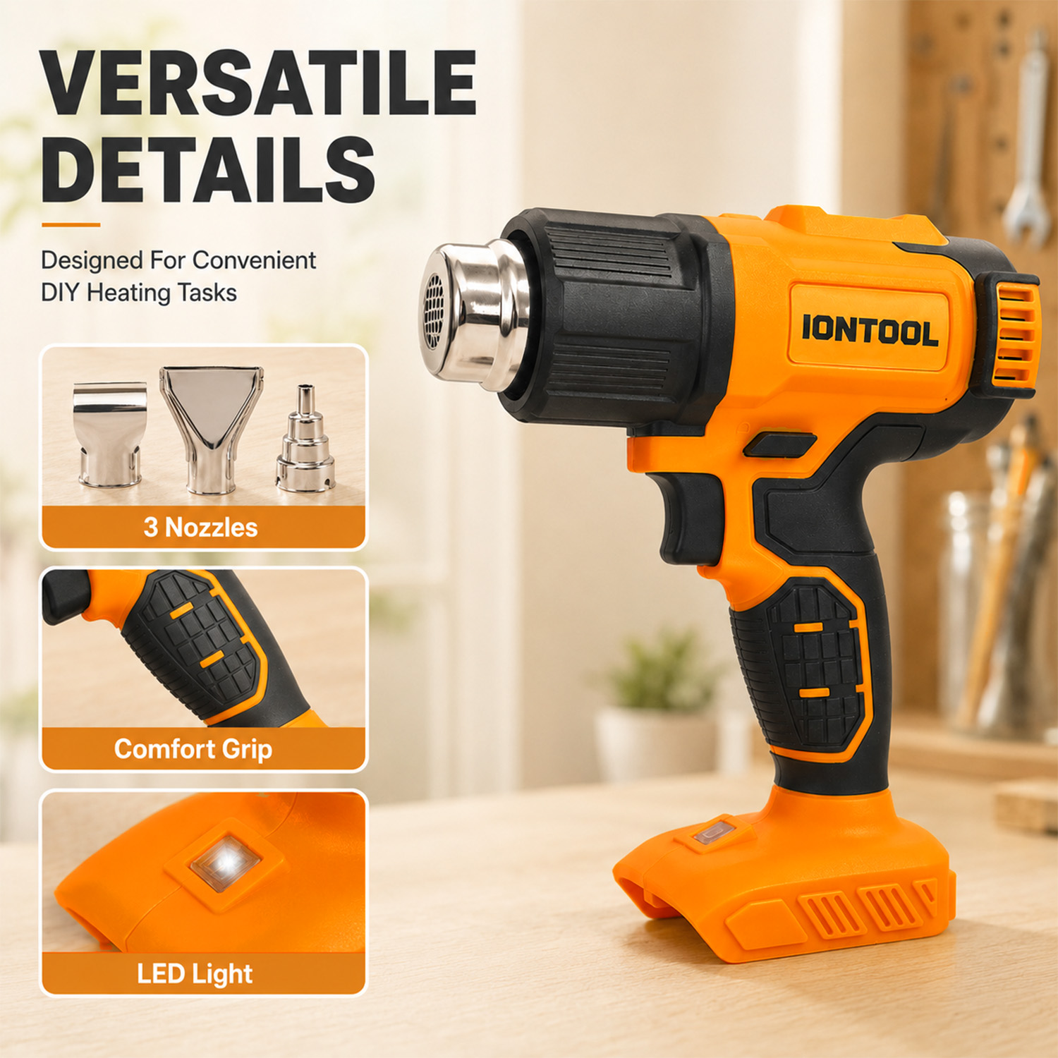 آيونتول 250/500 لتر في الدقيقة - مراجعة Cordless Heat Gun For Shrink Tubing وسعره