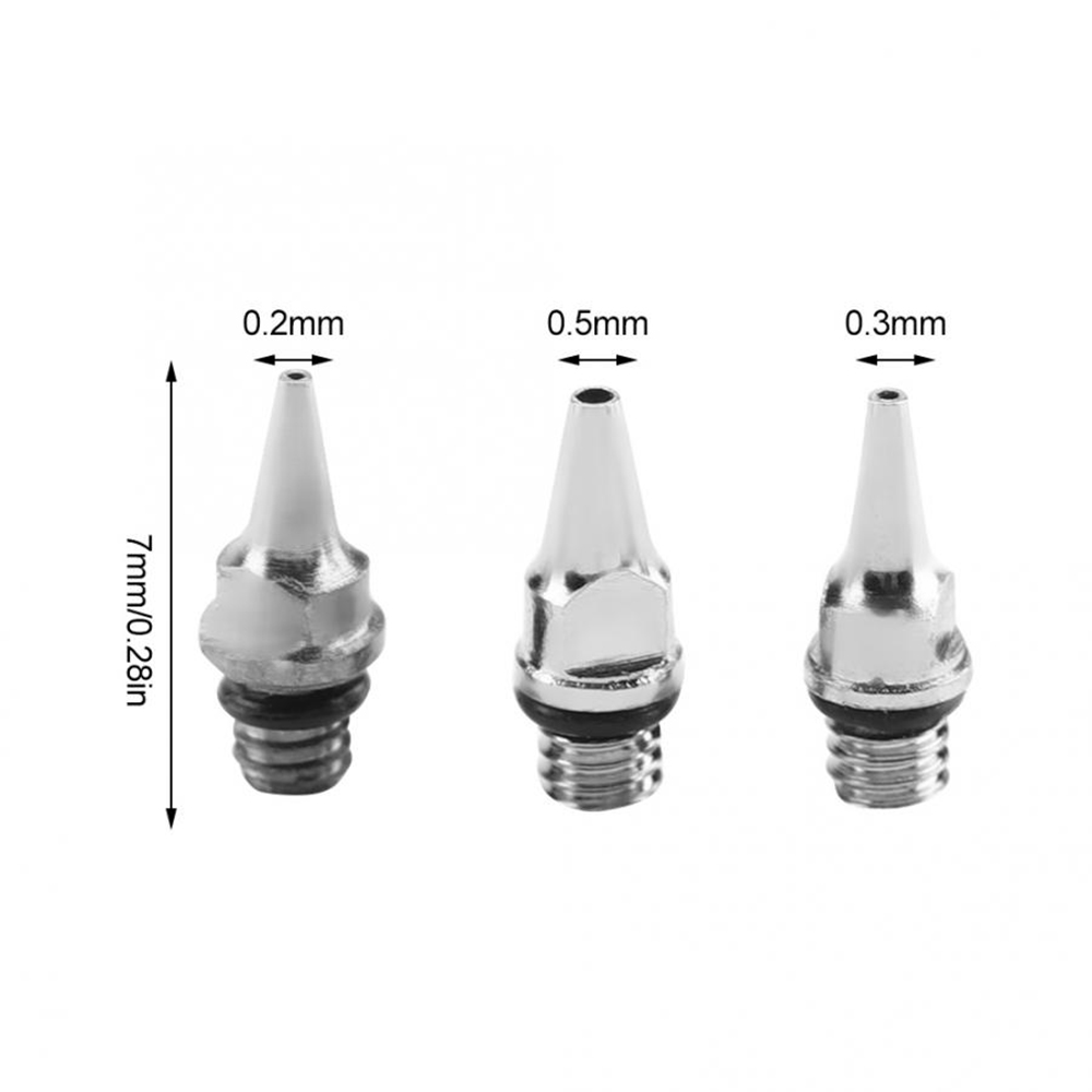 0.2/0.3/0.5 مللي متر البخاخة ف - مراجعة Airbrush Kit With Mini Compressor وسعره